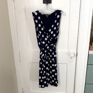 Stitch Fix dress Navy blue with white polka dots